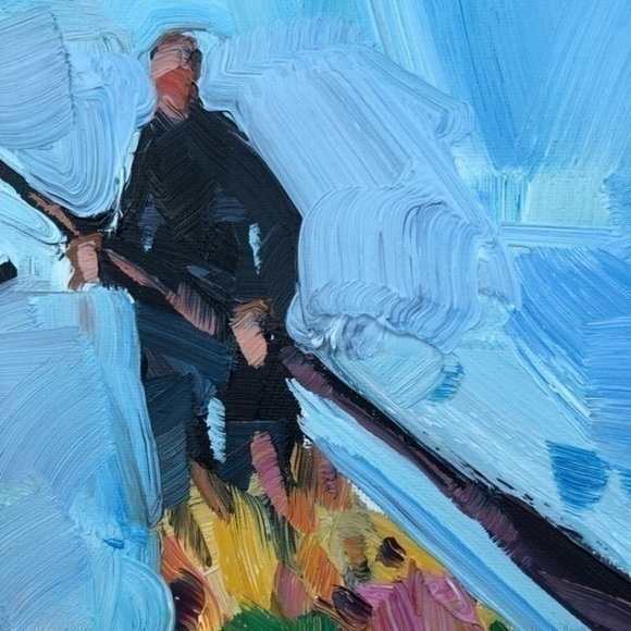 Jose Trujillo Flower Boats Original Oil Painting 12x16 NEW with certificate - Picture 8 of 12